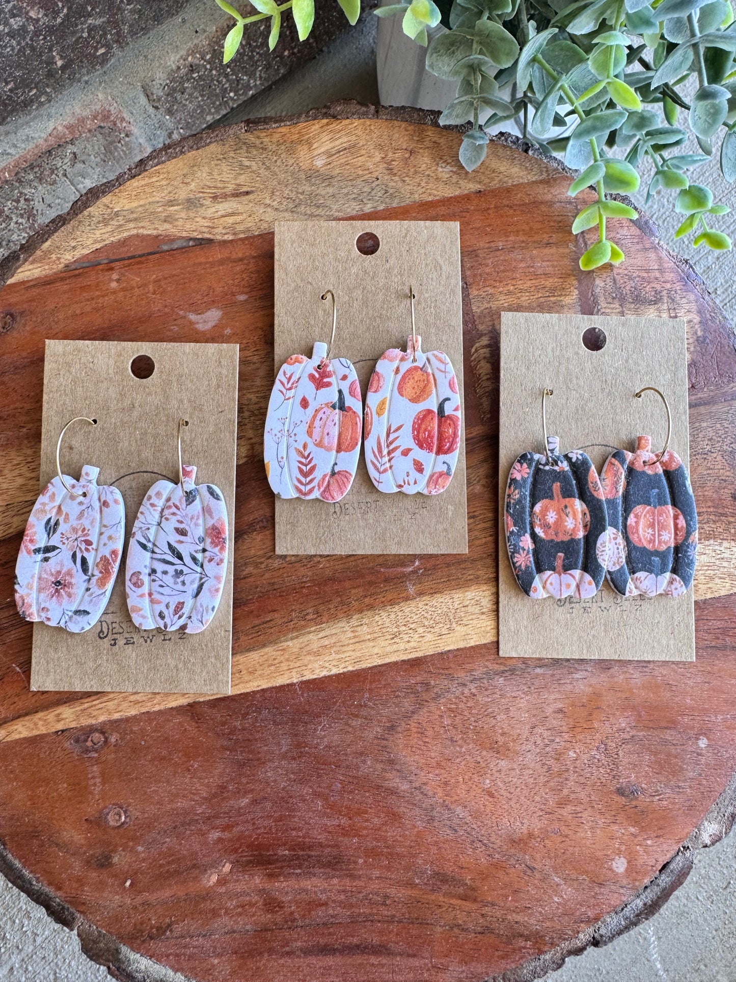 Fall Print Pumpkin Hoops