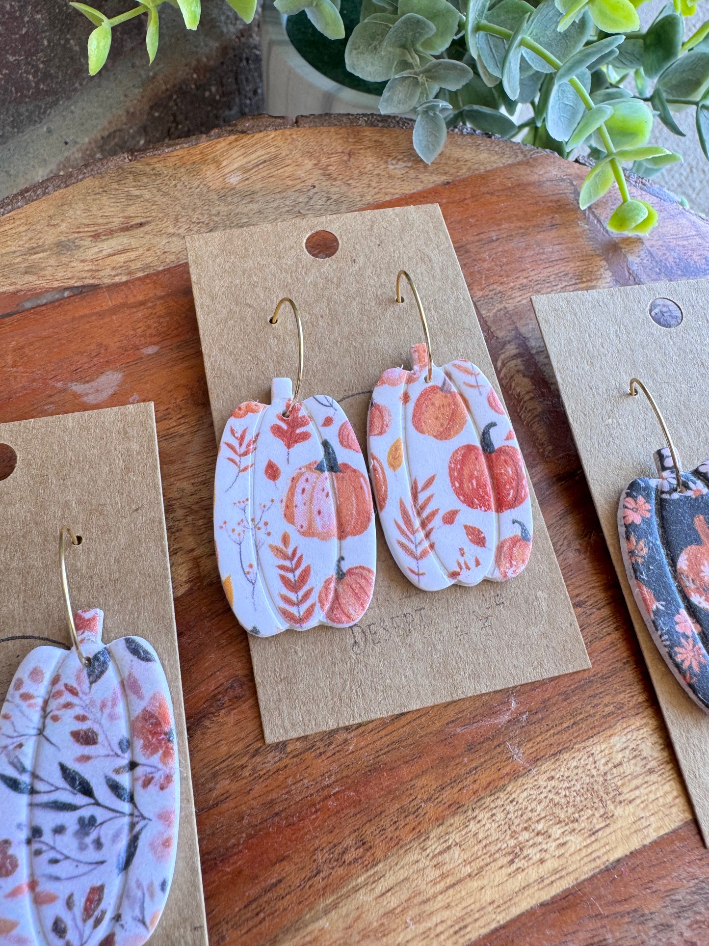 Fall Print Pumpkin Hoops