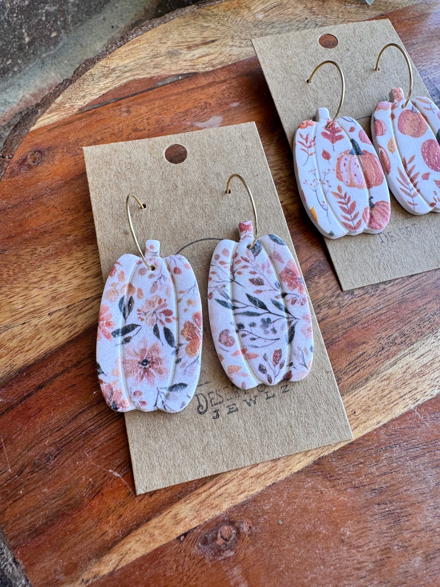 Fall Print Pumpkin Hoops