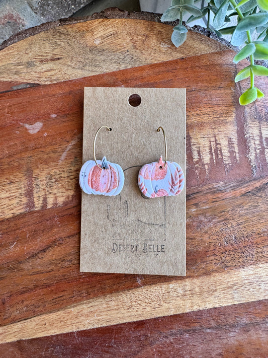 Fall Print Mini Pumpkin Hoops
