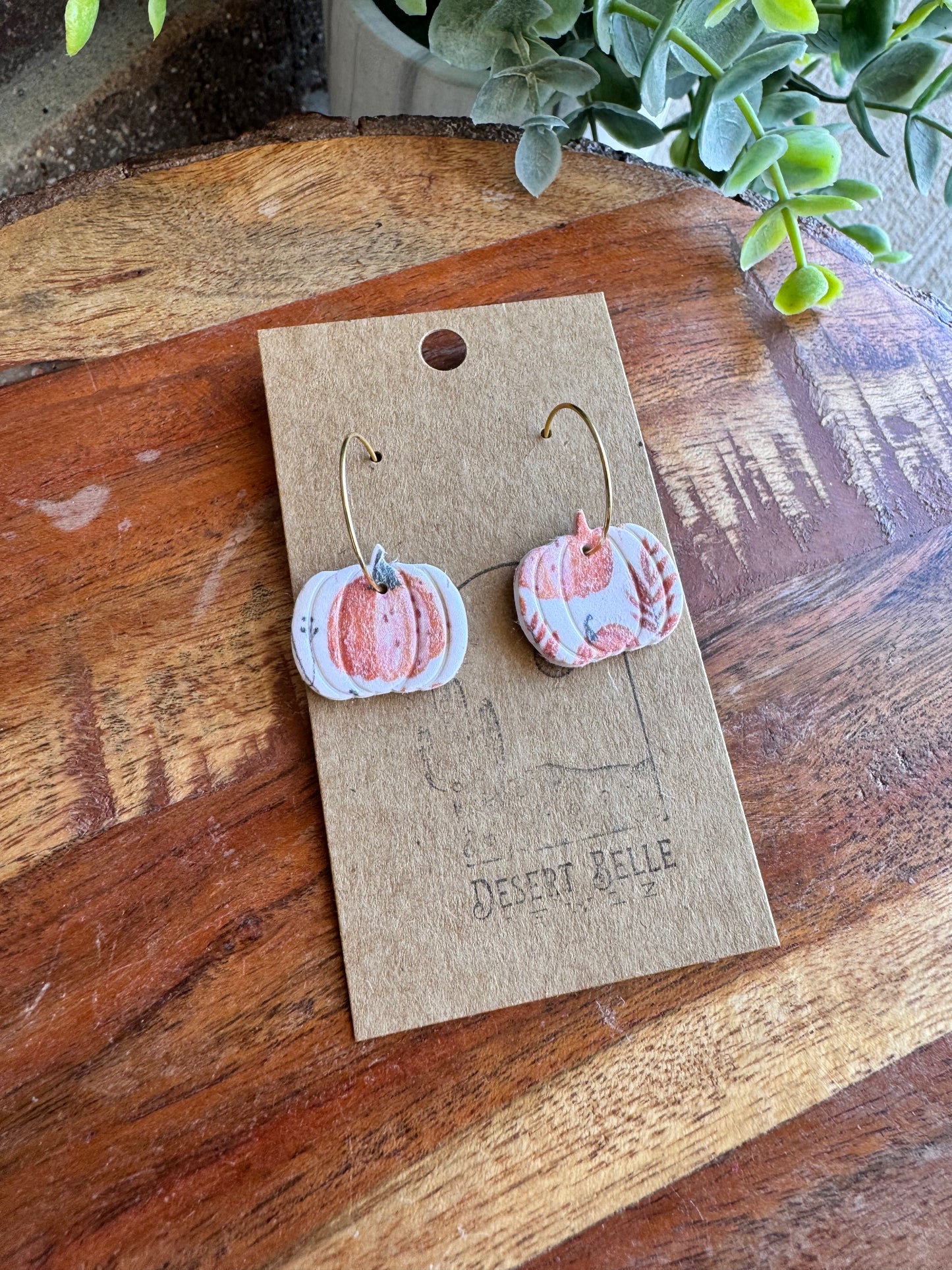 Fall Print Mini Pumpkin Hoops