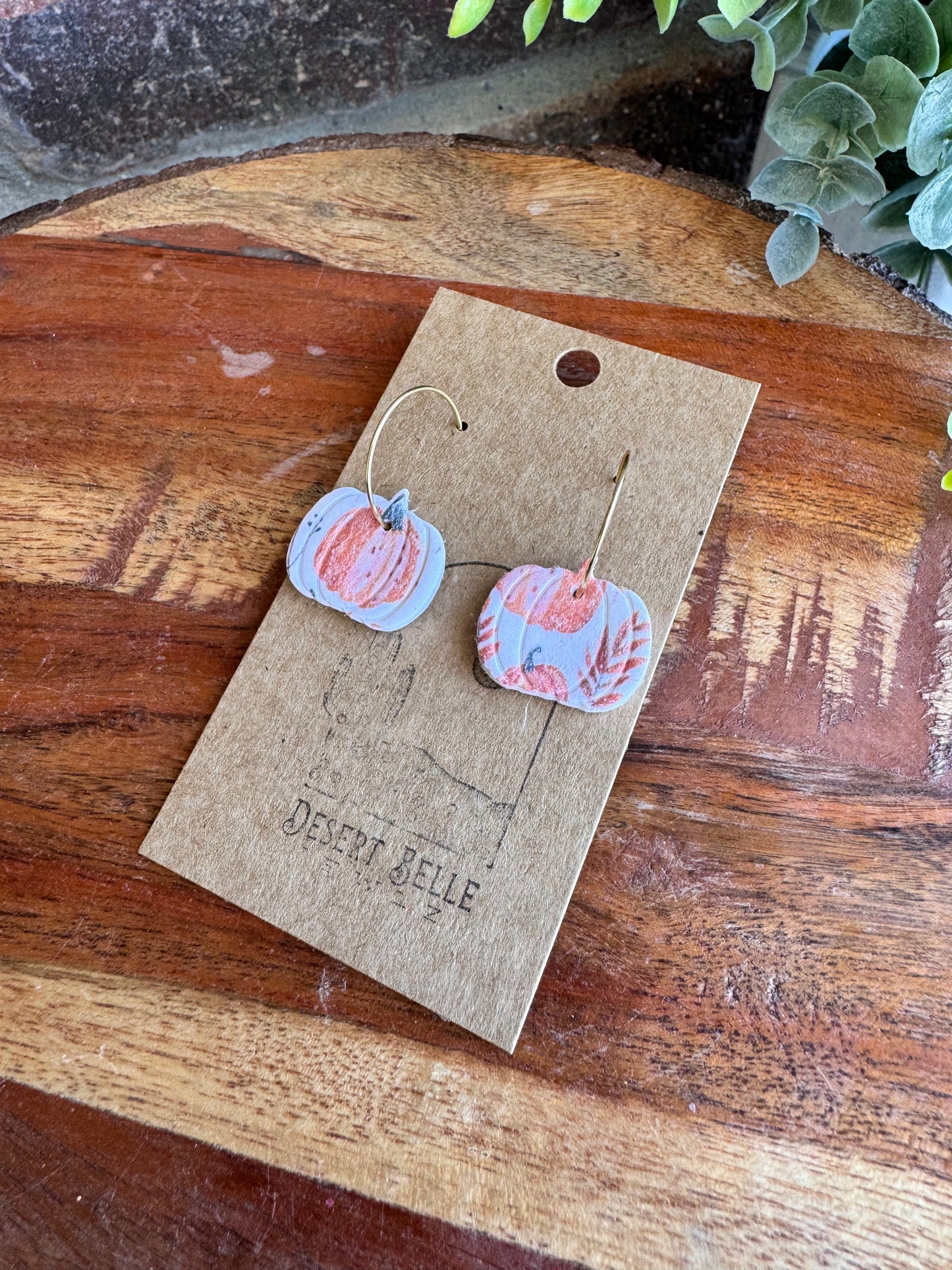 Fall Print Mini Pumpkin Hoops