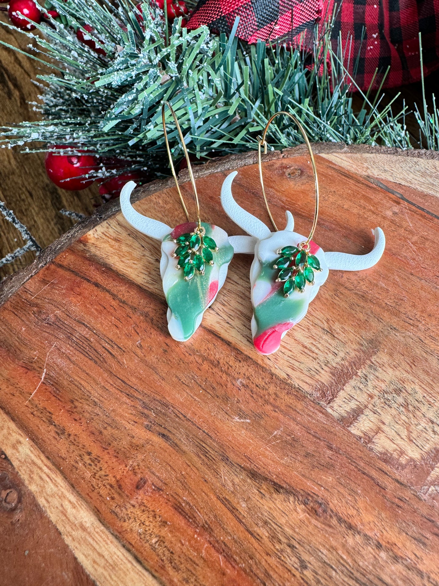 Festive Longhorn Lassie Hoops