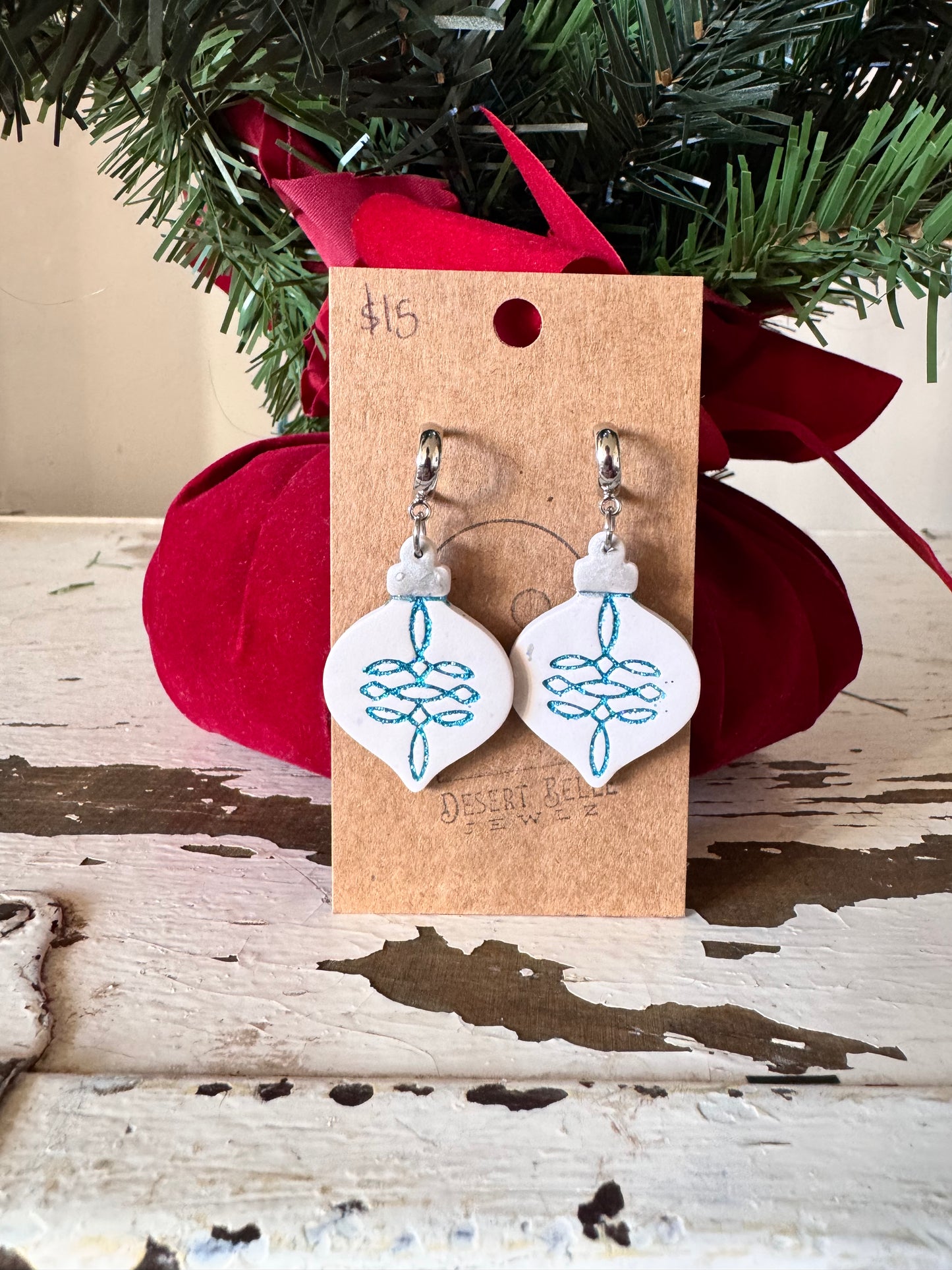 Boot Stitch Ornament Earrings