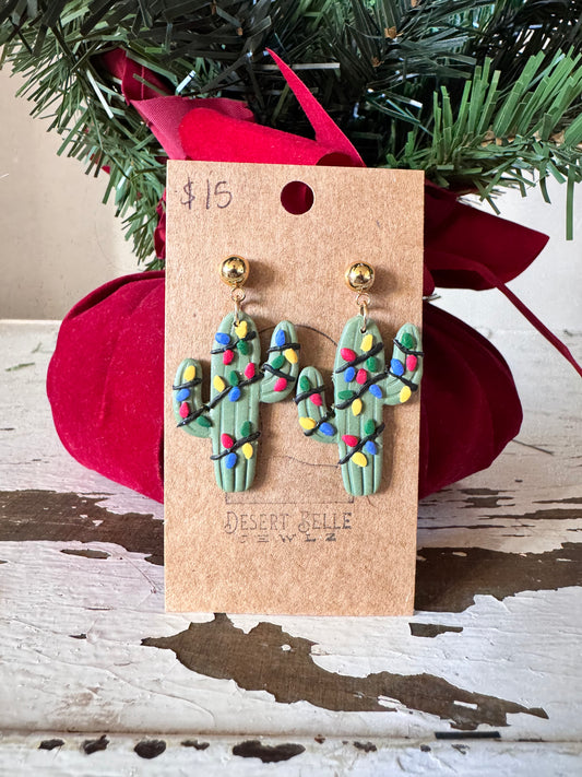 Christmas Cactus Earrings