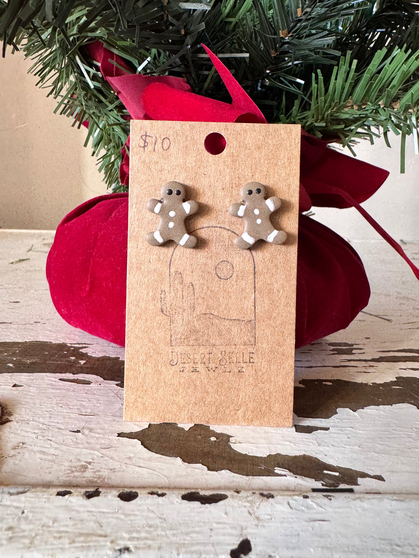 Gingerbread Man Studs