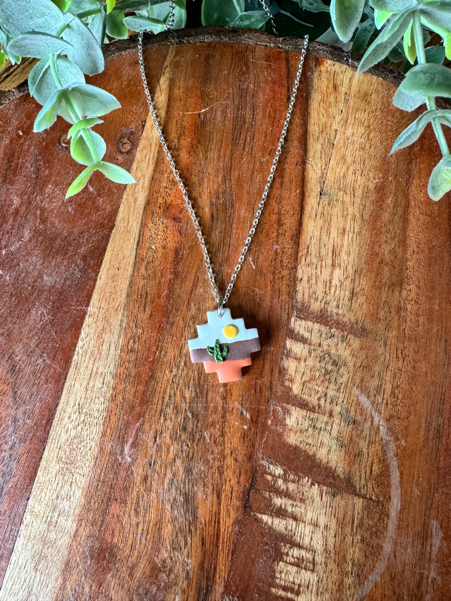 Desert Scene Aztec Necklace