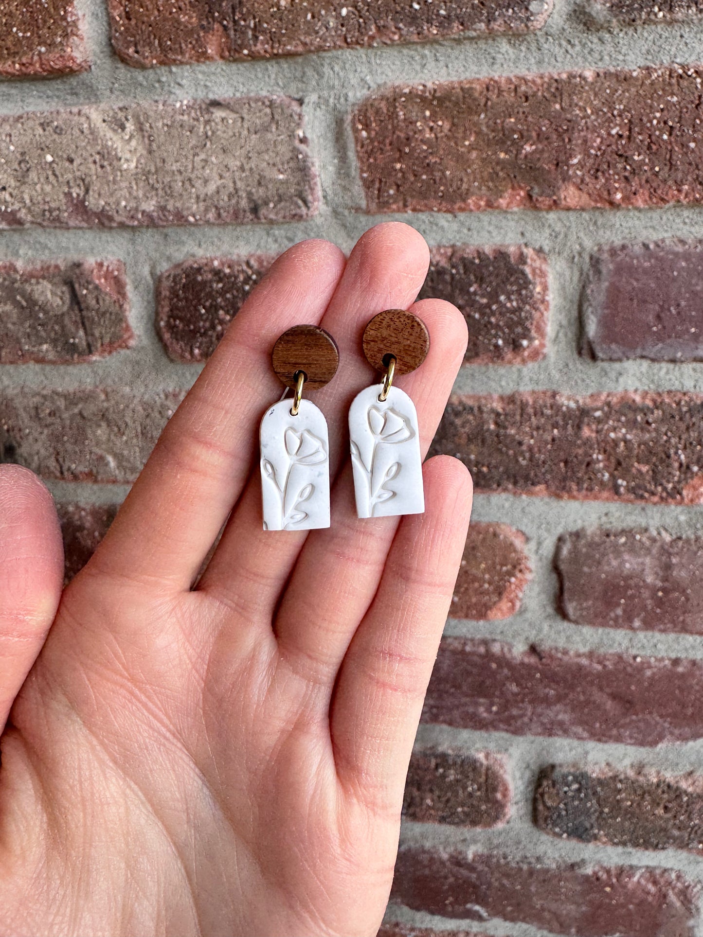 Dainty Floral Arch Earrings