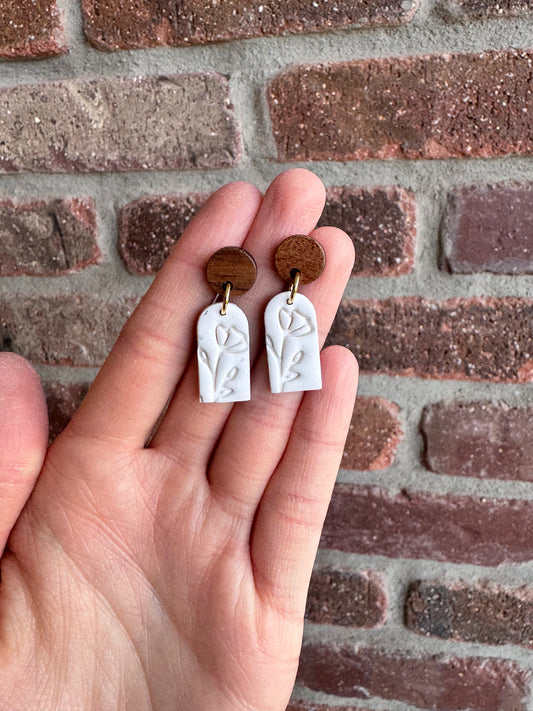 Dainty Floral Arch Earrings