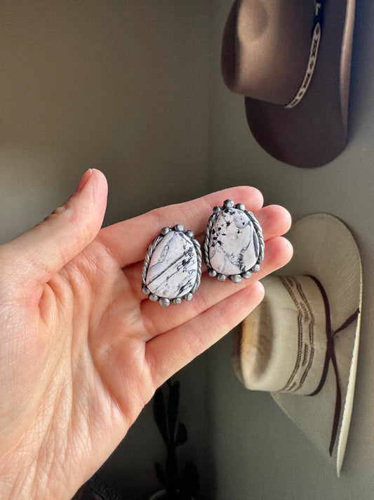 Faux White Buffalo Studs