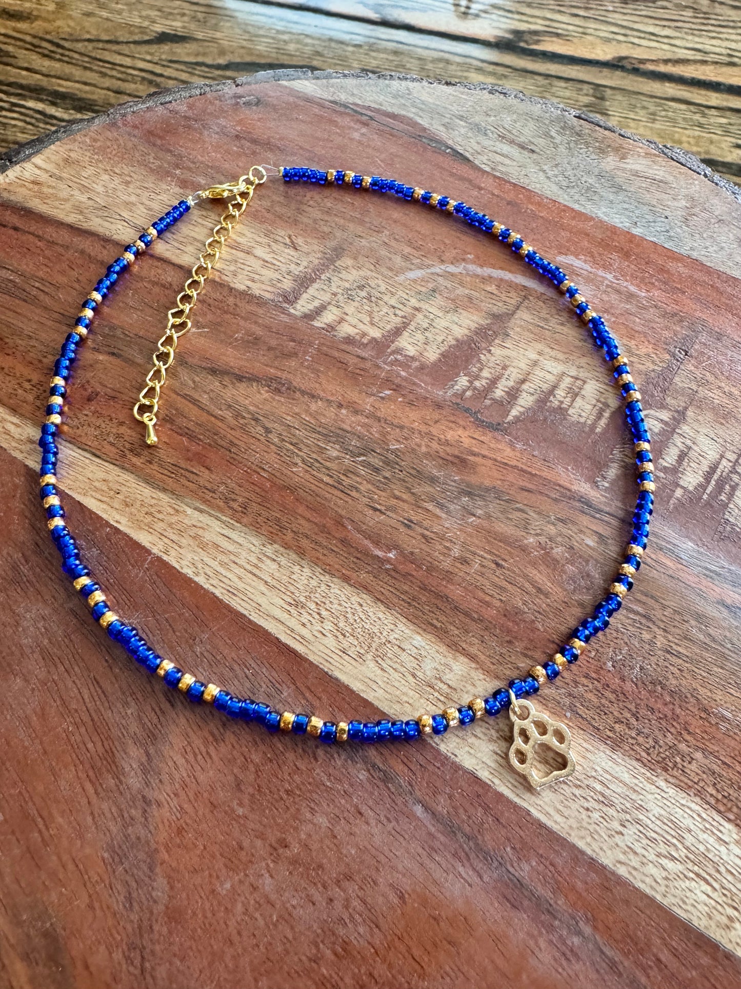 School Spirit Seed Bead Necklace