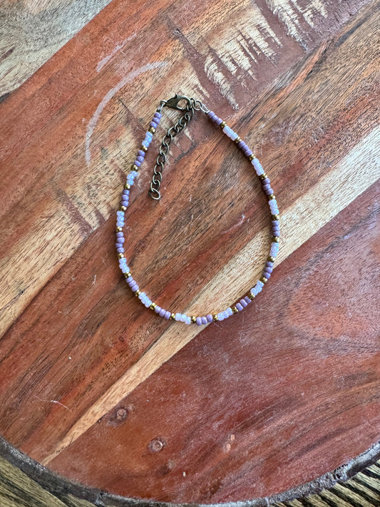 The Adelaide Seed Bead Anklet