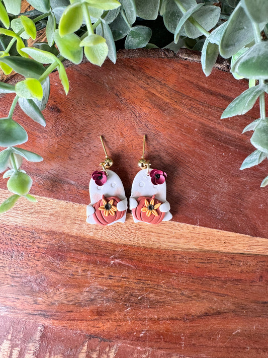 Floral Ghost Earrings