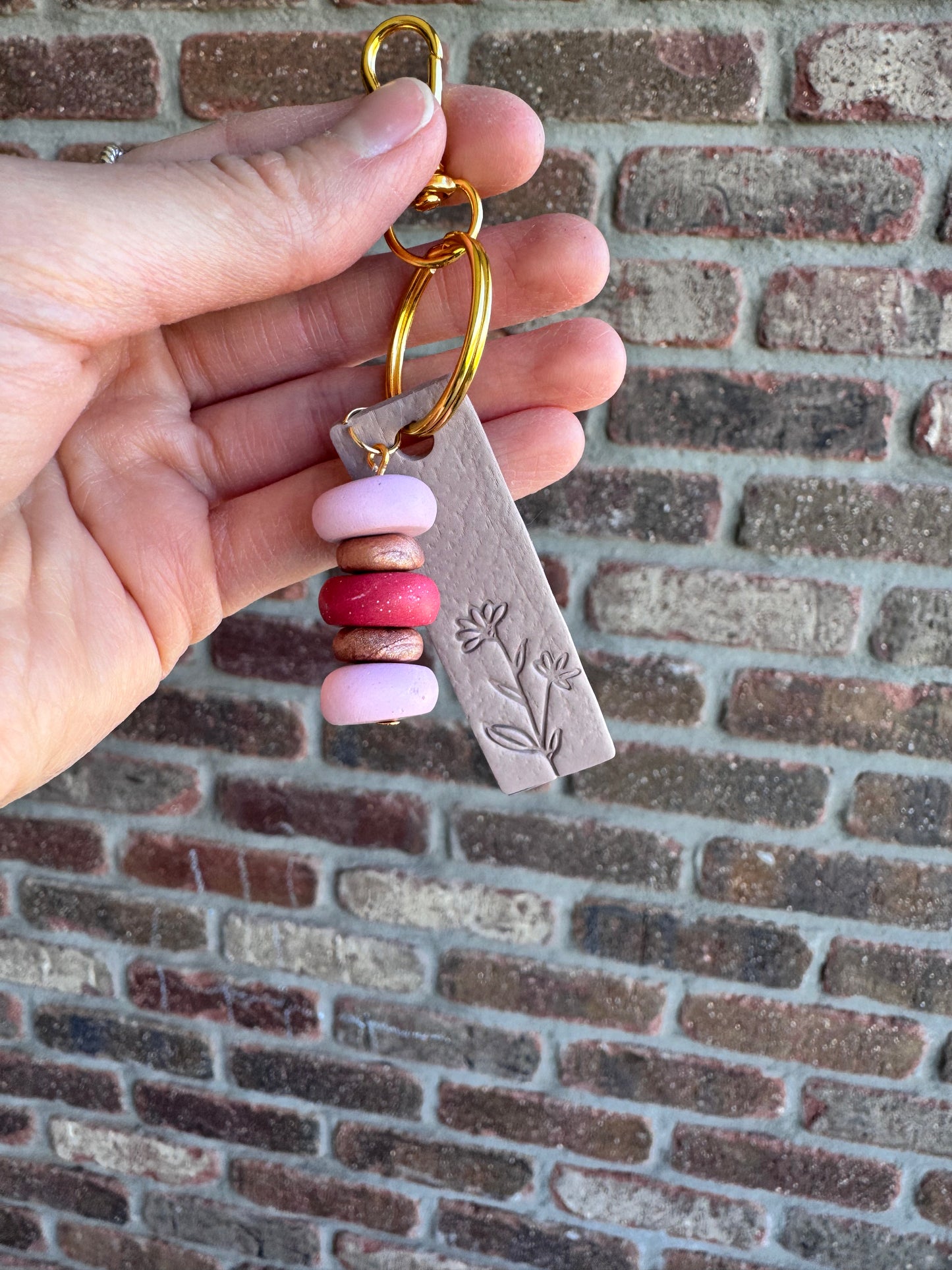 Clay Bead Keychain