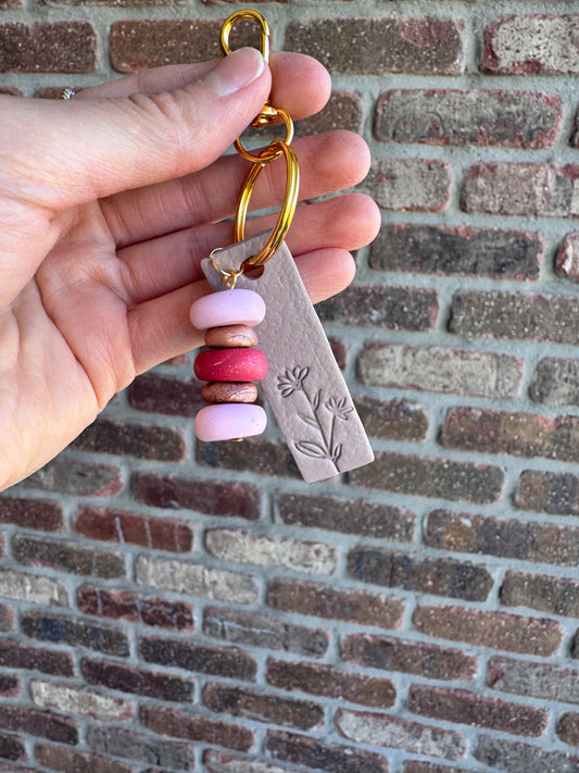 Clay Bead Keychain