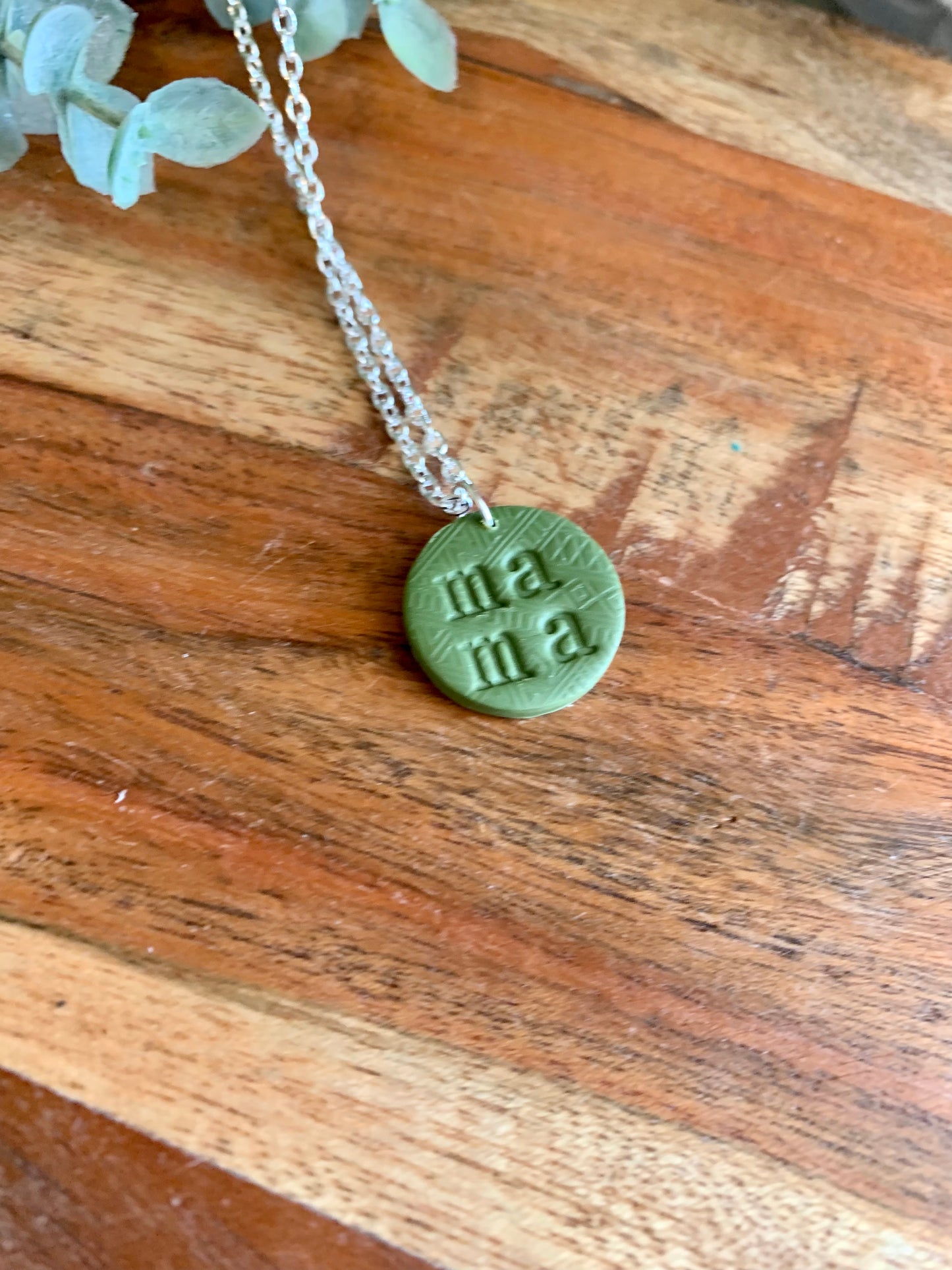 Olive Boho Mama Necklace