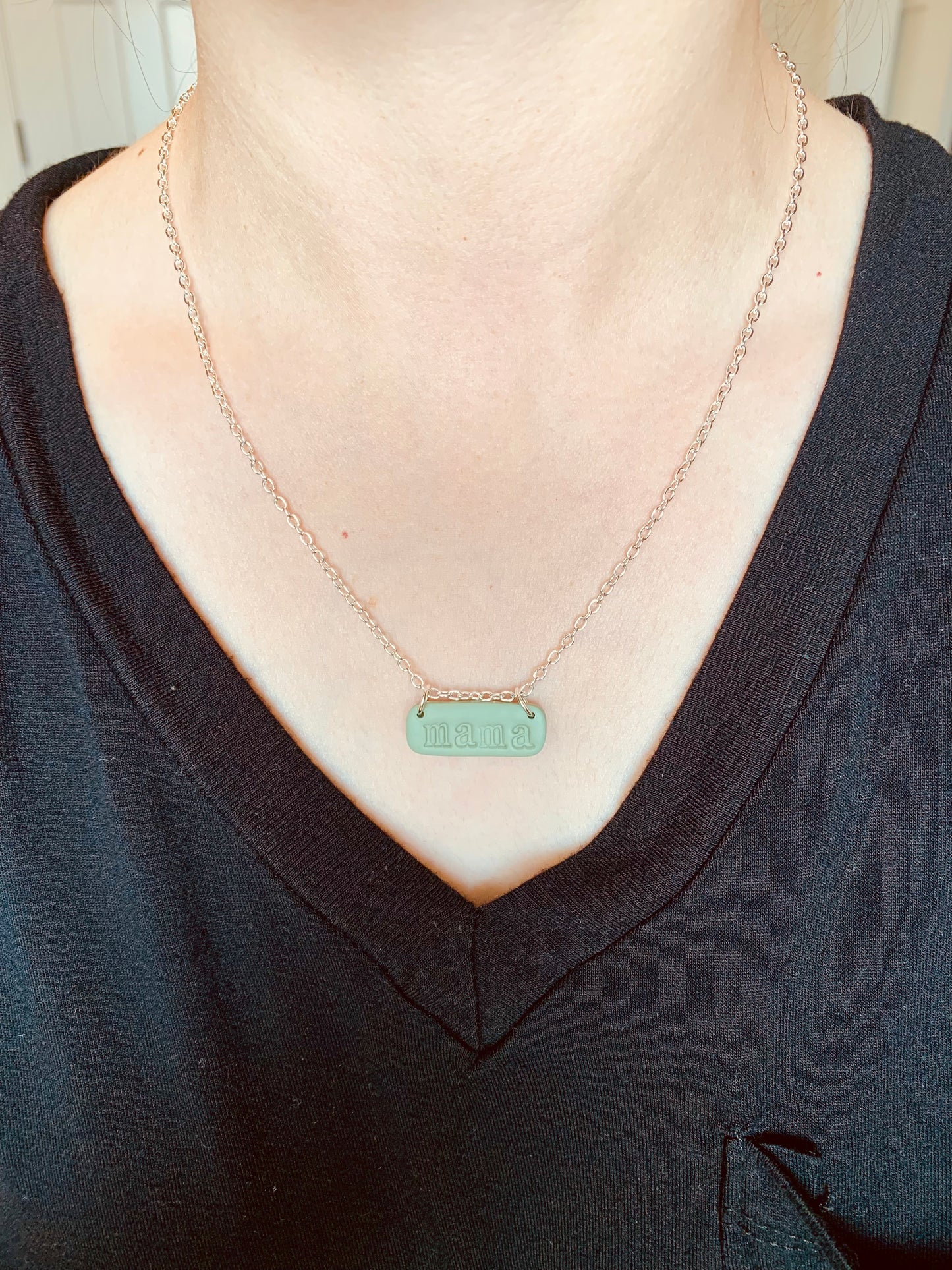 Mama Bar Charm Necklace